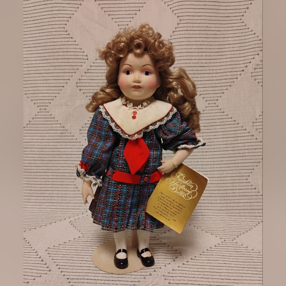 Franklin Mint Pollyanna Porcelain Doll Storybook Classics Collection